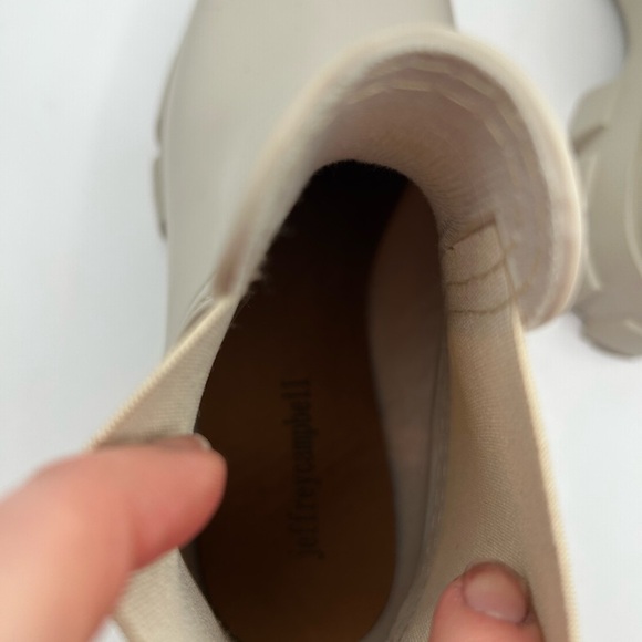 Jeffrey Campbell Platform Lug Sole Chelsea Rain Boot- Cream Rubber, Cream 8 - Picture 8 of 10